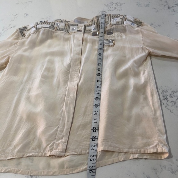 Vintage Joseph Ho cream silk beaded blouse - Picture 11 of 13